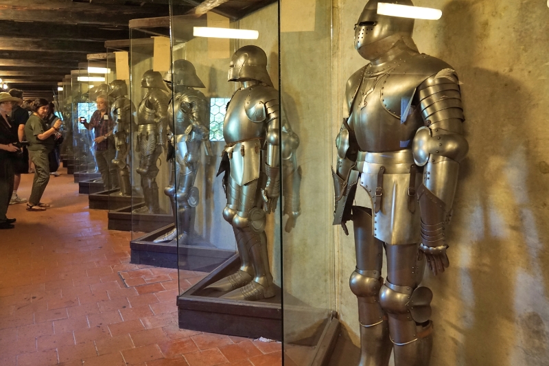 Czech Republic - Prague Castle - medieval armoury museum in Golden Lane houses