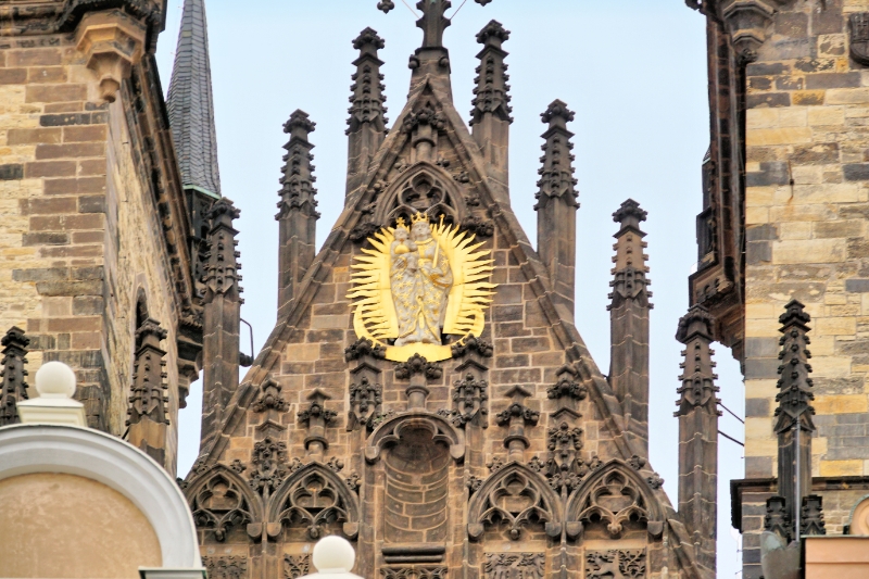 Czech Republic - Prague - Detail of Church of Our Lady before Tyn, by the Old Town Squre