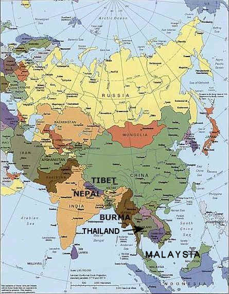 map of asia and middle east. Indian Ocean || Middle East