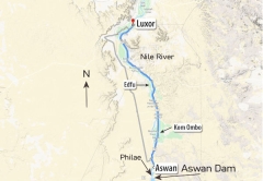 Location of Temples, Luxor to Aswan