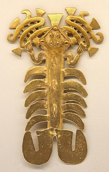 Pre-Columbian gold piece, Gold Museum, San Jose, Costa Rica