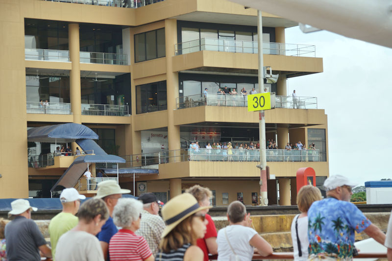 Tourists at the Miraflores Locks, Panama Canal