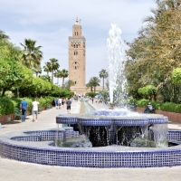 Approaching the Koutoubia Mosque, Marrakesh