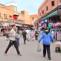 Street scene in the Medina (the old part) of Marrakesh