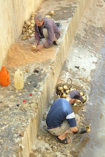 Activity on the River Fes, Fes, Morocco