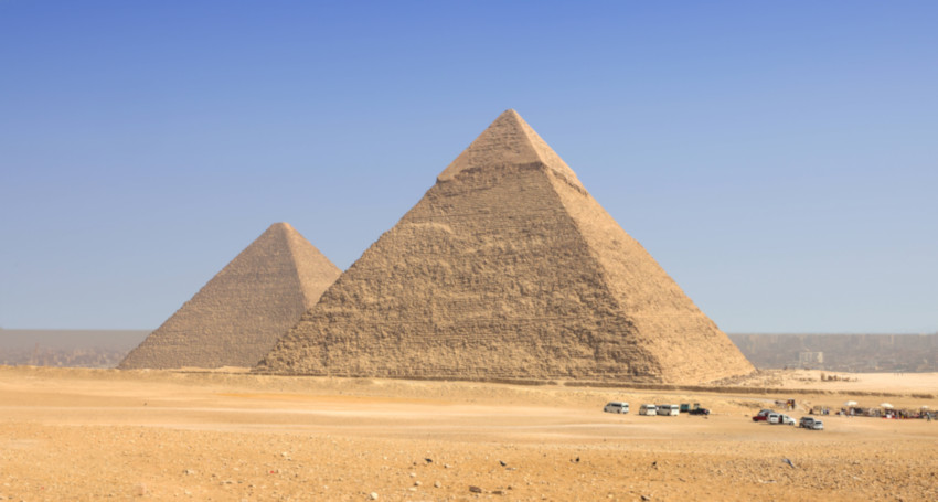 &nbsp;The Great Pyramid & The Pyramid of of Khafre, Giza, Egypt