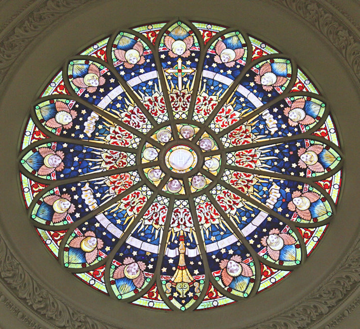 Inside St. Mary's Basilica, looking up to the dome, Invercargill, New Zealand