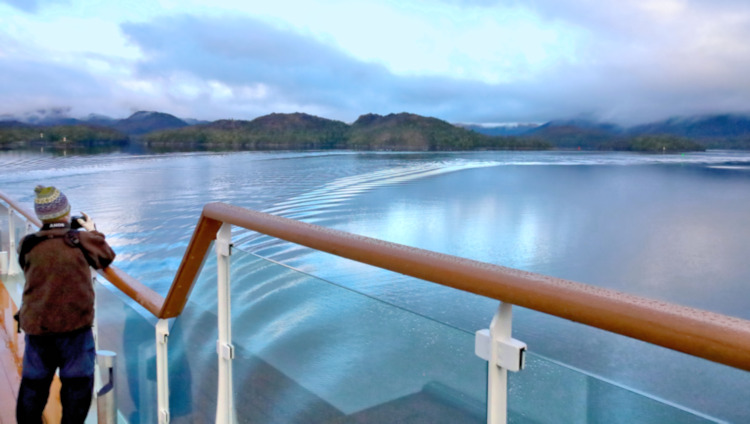 Looking back after through English Narrows