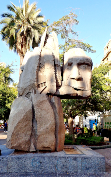 Santiago_Plaza de Armas_Monument to the Indigenous Peoples